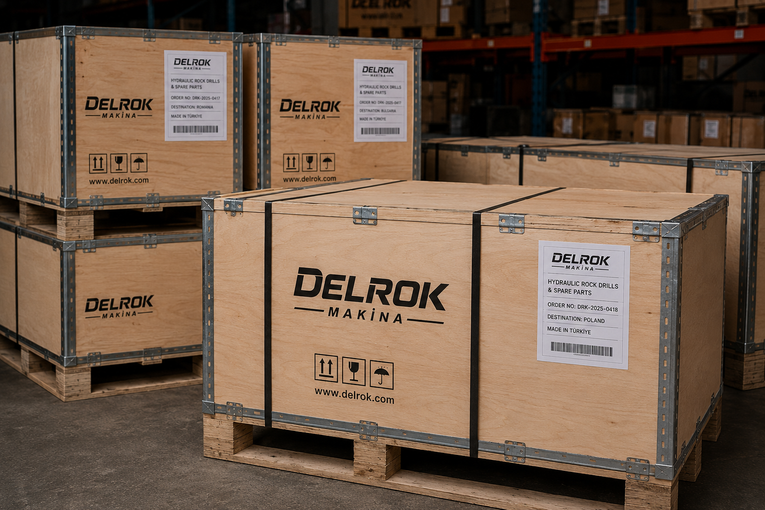 Delrok Makina hidrolik kaya delici yedek parçaları